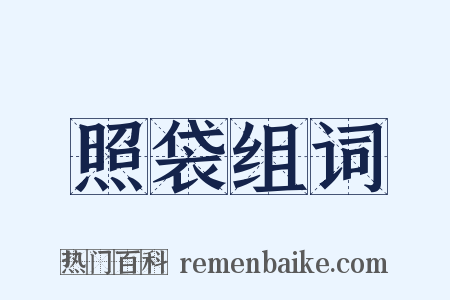 照袋组词是什么意思的图片